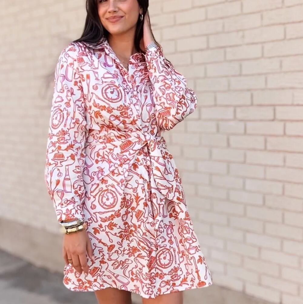 FRNCH Poeiti Button Front Shirt Dress Size Extra Small